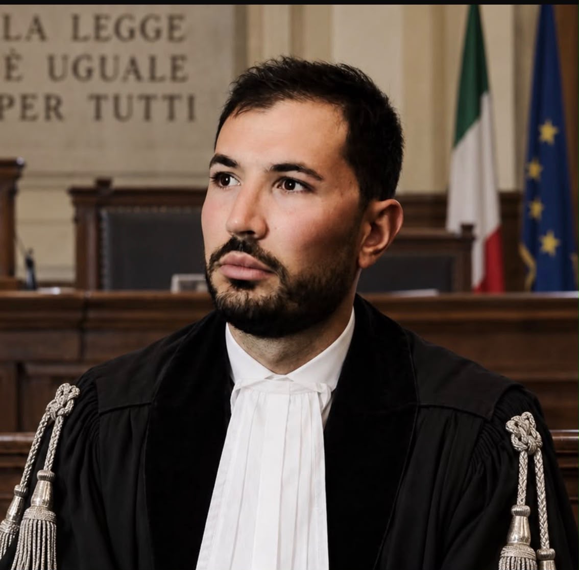 Avv. Vincenzo Melara in toga, avvocato del Foro di Palmi